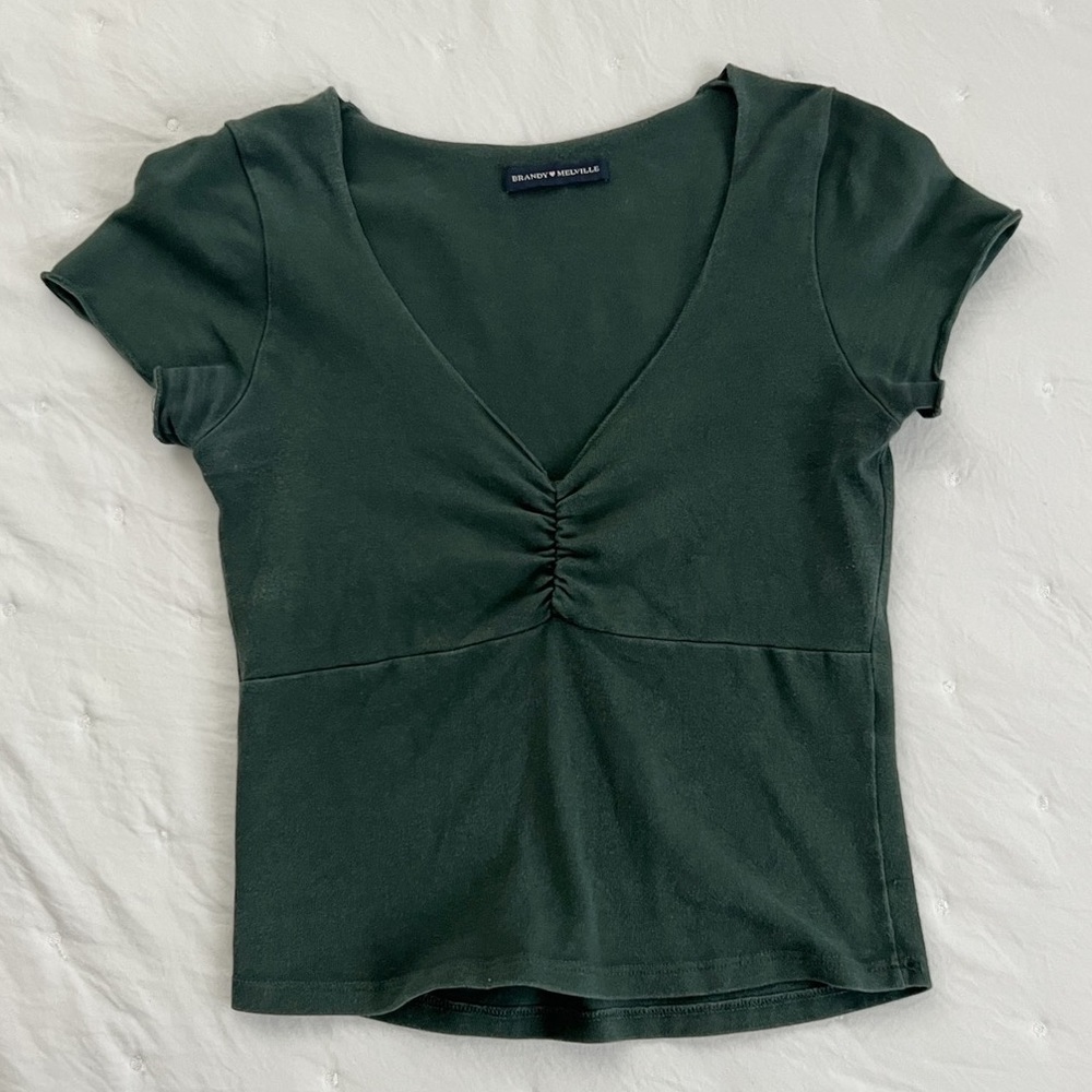 Brandy Melville forest green gina top